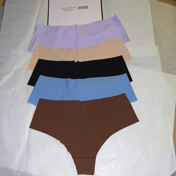 (S) 5pk Victoria's Secret PINK No Show Cheeky Panties - Picture 6 of 9